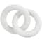 7" White Marble Geometric 2-Link Chain Sculpture